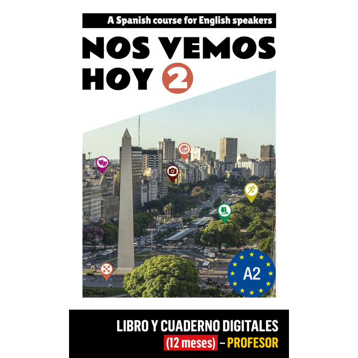Nos vemos hoy 2 - Edición inglesa Libro y Cuaderno digitales - Profesor (12 meses)