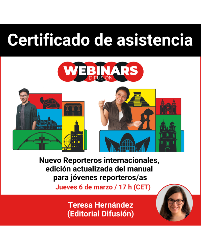 Certificado Webinar Nuevo Reporteros internacionales