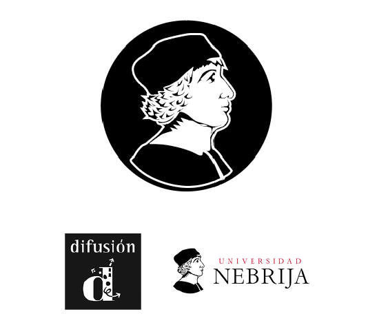 Logo del certificado junto con logo Difusión y logo Universidad Nebrija